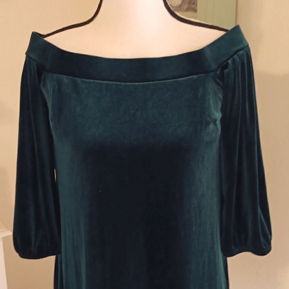 Vince Camuto Velvet Off Shoulder Dress - Picture 8 of 11